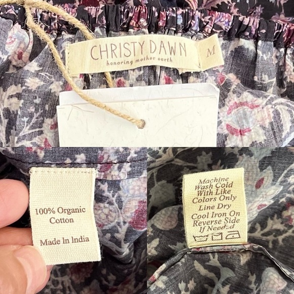 Christy Dawn Adelia Dress Rare Blooming Pomegranate Floral Cotton Maxi M NWT - Picture 8 of 11